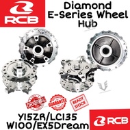 Y15ZR V1 V2/LC135 4S 5S/EX5 Dream/Wave100 Racing Boy Diamond E Series Wheel Hub Set RCB Chrome Hub F
