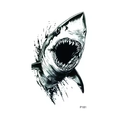 White Shark Waterproof Temporary Tattoos Men Fake Tattoo Body Tatoo Sleeve Art Tattoo Tatuajes Henna