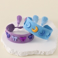 New 3D Embroidered Bracelet Hand Woven Tassel Bracelet Friendship Bracelet for Girls