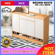MHJ B108 120CM & 90CM Multipurpose Shoes Cabinet Rack Storage Multi Layer Shoe Rack Large Capacity C