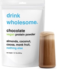 ▶$1 Shop Coupon◀  Drink Wholesome Chocolate Vegan Protein Powder | Easy to Digest &amp; Gut Friendly | A