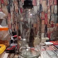 2.5 liter clear glass bottle, unique bottle