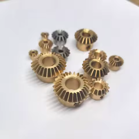 2PCS 1:1 Brass Bevel Gear, 0.8M 15T, Bore 3/4/5/6/6.35mm, M3 Jackscrew Precision Transmission Gear