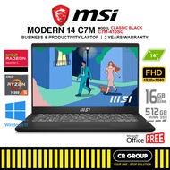 MSI Modern 14 C7M-410SG - AMD Ryzen 5 7430U - AMD Radeon Graphics - 16GB RAM - 512GB SSD (2Yrs MSI W