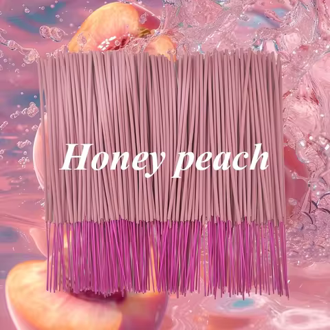 Best-Selling Peach-Flavored Incense Sticks - 22.0cm Long Bamboo Stick Incense, Long-Lasting Fragranc