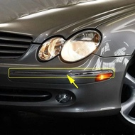 yyyrrrFront Chrome Bumper Trim Strip For 2003-2006 Mercedes-Benz CLK320 CLK500 CLK55 AMG C55 AMG W20