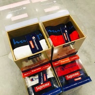 全新正品Supreme X Champion 聯名underwear set 內褲底褲男內褲男士四角褲champion 底褲supreme底褲