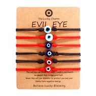 2Pcs / 6Pcs Gelang Couple Tali Manik Mata Devil Bracelet Evil Eye Waterproof