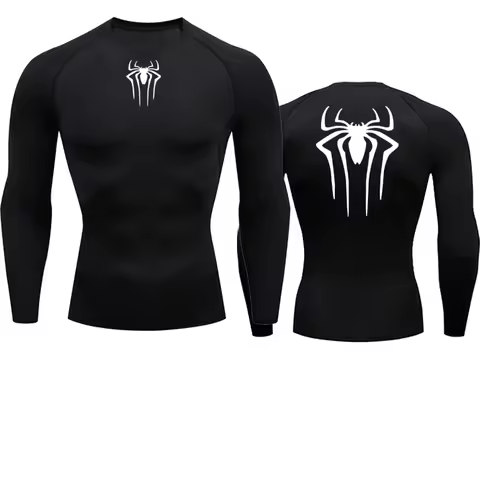 Sun Protection Sports Second Skin Running T-Shirt Men's Fitness Rashgarda MMA Long Sleeves Compressi