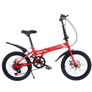 ST/💝20Inch Folding Bicycle Adult Bicycle Geared Bicycle Children's Bicycle Women's Lightweight Carriage Student Scooter