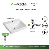 Sorento Bathroom Wall Hung Basin Combo SRTWB890-A Ceramic Made Sinki tandas toilet basin with faucet