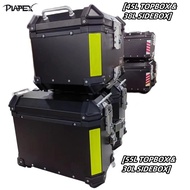 Aluminium microcycle box vintage triple tailbox Upgraded carry handle model Quickly removable waterproof and drop-proof 45/55 litre top box, storage 30/48 scooter double side boxes