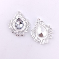 Silver stone Charm 28*34mm