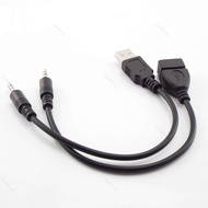 20cm Aux Audio converter 3.5mm male Cable To USB female male connector Usb Car Audio Cable OTG Car 3