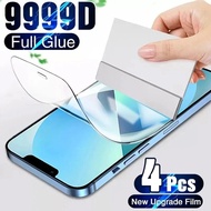 4Pcs Hydrogel Film Full Cover For iPhone 11 12 13 14 15 Pro Max Screen Protector For iPhone 6 7 8 14 15 Plus X XR XS MAX Film