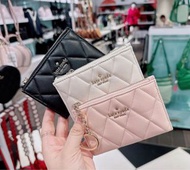 Kate Spade 菱格紋軟皮卡套證件卡包散紙包八達通套鎖鑰扣card holder case case wallet keychain