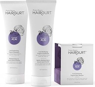 Curl Perfecting Yogurt Hair Care 3-Piece Set - Coconut-Acai - Natural Shampoo, Conditioner and Hair 