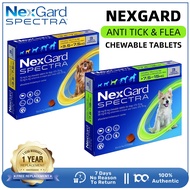 Nexgard Spectra for dog 3 Tablets/Box Protects Against Fleas Ticks Mites Lice, Heartworm and Intesti