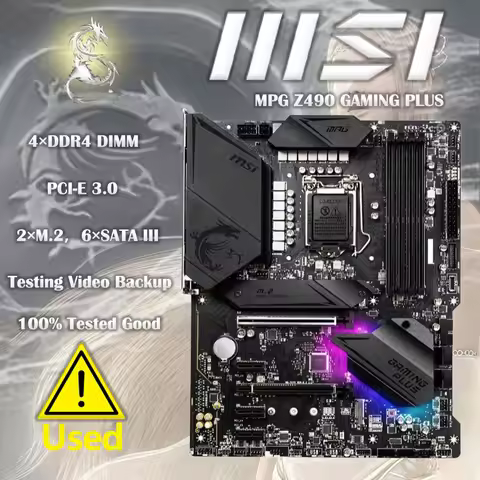 MSI Z490 GAMING PLUS LGA 1200 Intel Z490 SATA 6Gb/s ATX Intel Motherboard