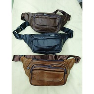 Genuine Leather Waist Bag Shoulder Bag Men Women Genuine Leather Waistbag