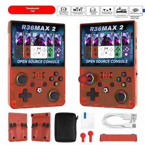 AA60-R36MAX2 Handheld Video Game Console 4.5 Inch Screen 22000+ Game Collection Open Source Wifi Ret