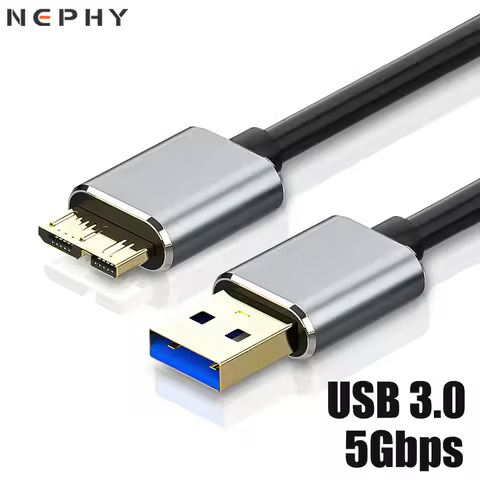 External Hard Drive Cable USB A 3.0 To Micro B Cable HDD SSD Data Charge Wire For Toshiba Seagate HP