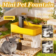 Mini Cat Fountain 1.5L Rabbit Dispenser Pet Water Dish Chinchilla water bottle