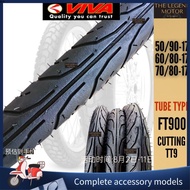 Akses motor ✡VIVA TYRE 17 Tube Tyre FT900 5090-17 6080-17 7080-17 Cutting TT9 Made In Malaysia Tayar
