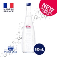 Evian Sparkling Carbonated Natural Mineral Water 750ML Glass Bottle (Laz Mama Shop)