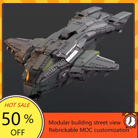 1884PCS MOC Custom Puzzles D77-TC ‘Pelican’ Dropship Model DIY Assembled Aircraft Educational Creati