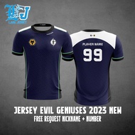 Evil GENIUSES EG 2023 NEW JERSEY (Free Custom Nickname + Number)