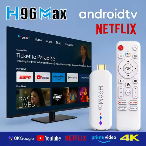 Android TV Stick S905L3 H96 Max M20 Quad-Core Smart TV Stick Media Player Voice Assistant Support 4K