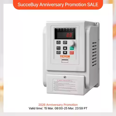 SucceBuy VFD 5HP4KW Singel Phase 220V-240V Input to 3 Phase 220V-240V Output Variable Frequency Driv