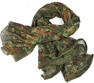 Net Scarf Sniper Veil for War Games Foulard Filet Hiking Net Scarf 190cm 90cm, Germany Camo, 193 x 9