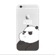We bare bears for iPhone 6 8 7 X plus TPU phone soft shell iphone6 mobile phone case full transparen