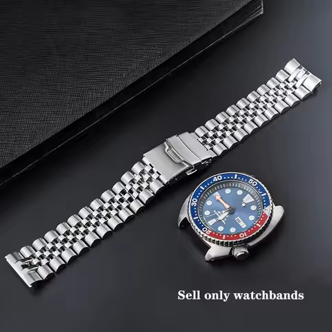 Solid stainless wristband for Seiko steel watch strap abalone series turtle srpa21 srp777 srpc25 srp