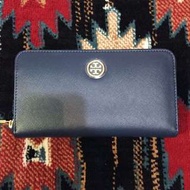 美國帶回Tory Burch Robinson經典防刮十字紋牛皮長夾