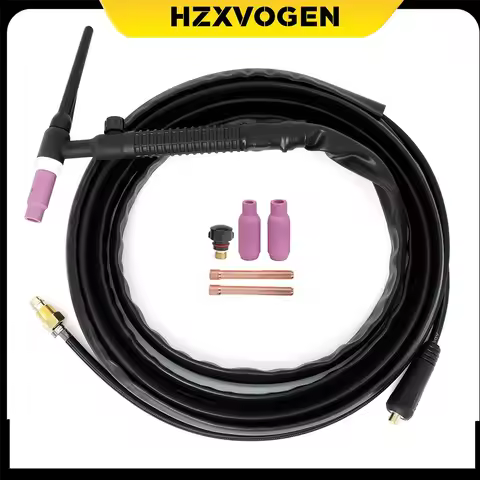 HZXVOGEN WP17V TIG Welding Torch 4M Cable Tig Welder Gun Torches With 10-25mm² Quick Connector For S