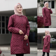 HJ-BLV RED BURGUNDY HIJACKET® BELVA JAKET WANITA PANJANG MUSLIMAH HIJABER WARNA MAROON/JAKET WANITA/