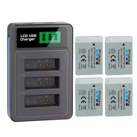 NB-13L NB 13L Battery for Canon PowerShot SX740 HS, G1 X Mark III, G5 X, G5 X Mark II, G7 X, G7 X Ma