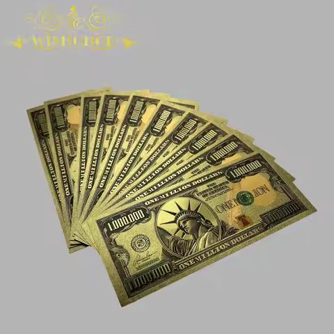 New 2024 America Banknote USA 1 Million Dollar Banknote Bill in 24K Gold Plated For Collection