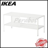 PUTIH Tv Table Cabinet Shelf, Metal Decorative Flower Holder/White,90x35x40 cm ikea bag