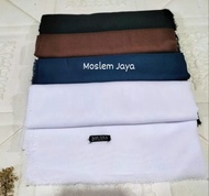 Hijab Sekolah Segi Empat Saudia Rawis Jilbab Siswi SD SMP SMU Warna Hitam-Putih-Navy-Coklat Pramuka