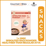 Conscious Food Sprouted Ragi Powder Healthier Than Regular Atta [Organic]