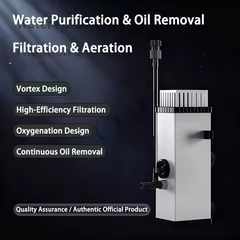 Aquarium Surface Oil Skimmer Filter Mini Mute Auto Oil Film Processor Remove Tool for Fish Tank Wate