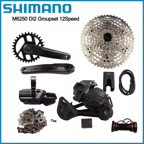SHIMANO NEW DEORE DI2 M6250 Groupset 12Speed SW-M6250-R/IR RD-M6250-SGS M6200 Crankset Cassette CN-M