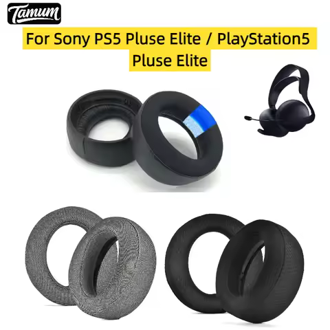 Ear Pads For Sony PS5 Pulse Elite/PlayStation5 Pulse Elite Wireless Headphones Premium Leather/Mesh 