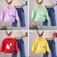 Premium quality imported pants set S1047 Bunny premium quality children's suit Size 120 LD 80CM P45C