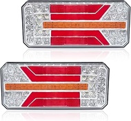 2 x LED rear lights set for trailer, 6 functions, truck tail lights, waterproof, 12 V 24 V trailer l