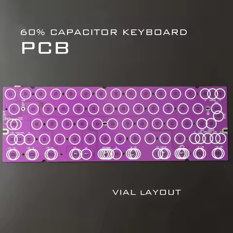 Capacitive Keyboard Wired EC60 PCB Compatible ANSI/ISO/Tsangan/HHKB Layouts QMK VIA GH60 ANSI 61 64 
